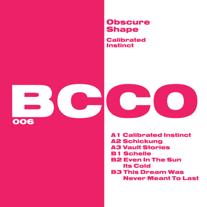 Pochette de CALIBRATED INSTINCT | BCCO006 par Obscure Shape