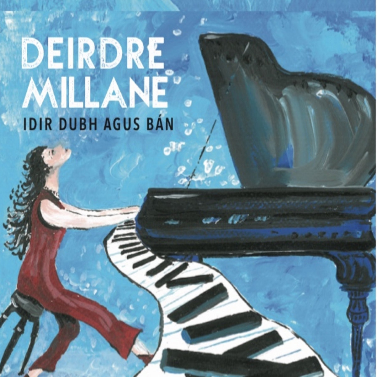 Cailín Clipart Dubh Agus Bán