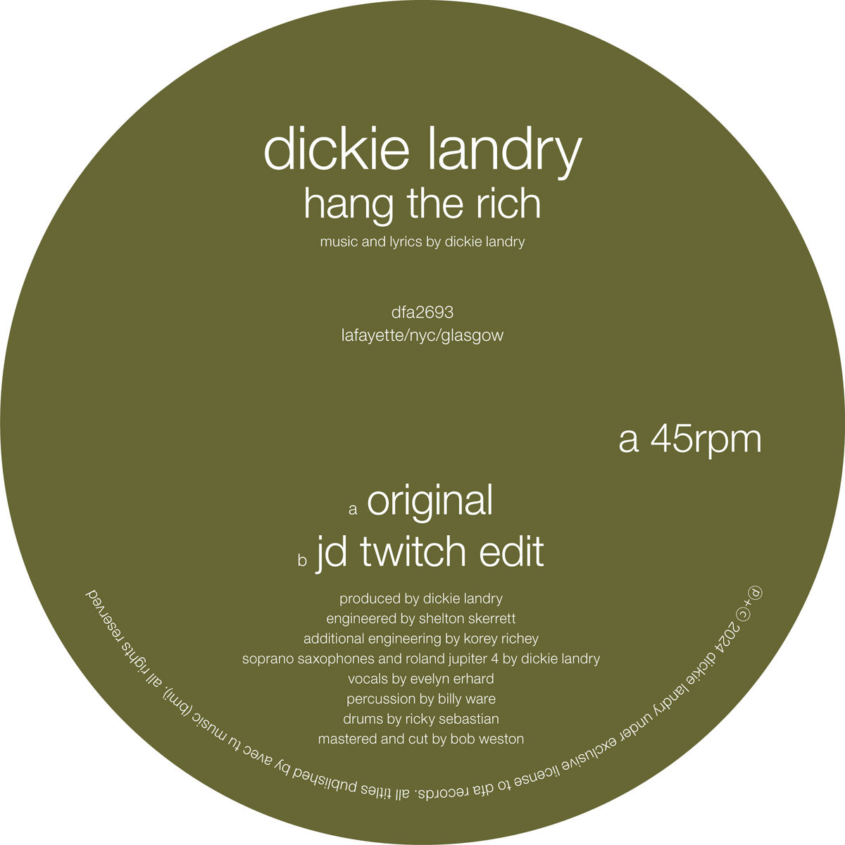 Hang The Rich Dickie Landry