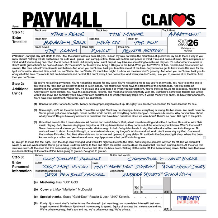 Pochette de CLAIMS par PAYW4LL
