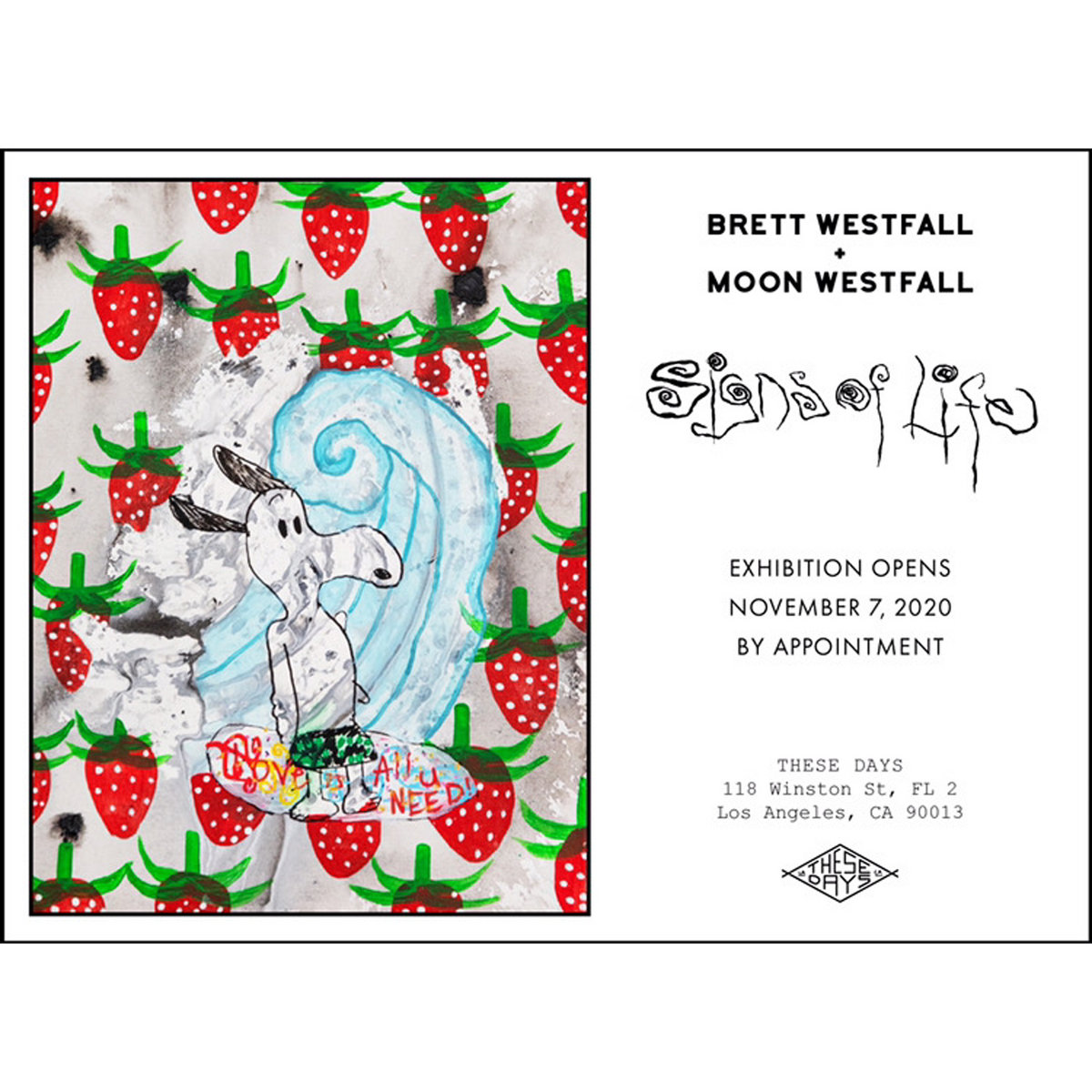 BRETT WESTFALL x MOON WESTFALL x BASECK - SIGNS OF LIFE: SOUND INSTALLATION - THESE DAYS GALLERY