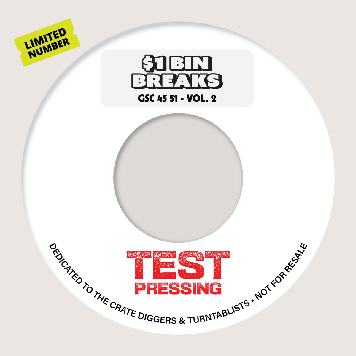 1$ Bin Breaks 2# Dj Edits / Digital / Test Pressing Limited