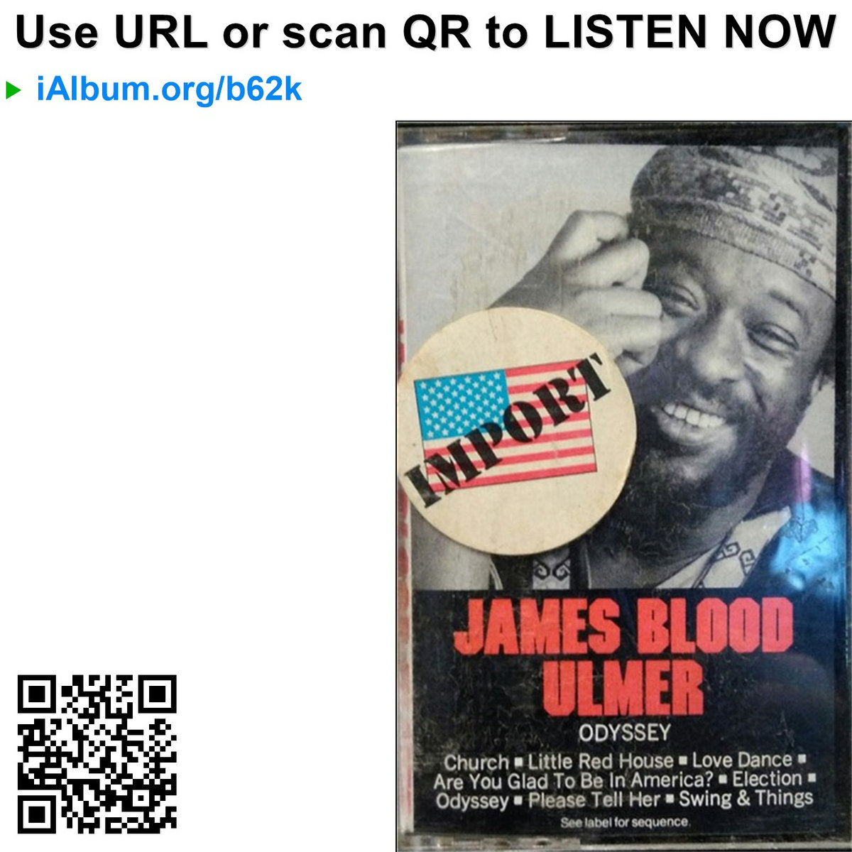 米2LP James Blood Ulmer Odyssey ORGM2008 ORG Music 未開封 /00660 Odyssey | James Blood Ulmer | Org Music