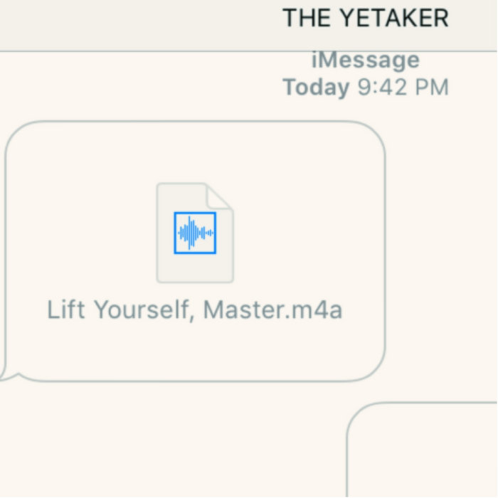 Lift Yourself, Master THE YETAKER