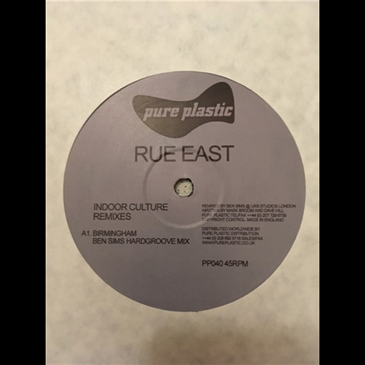 RUE EAST Indoor Culture Remixes レコード Indoor Culture Remixes Part 1 | Rue East