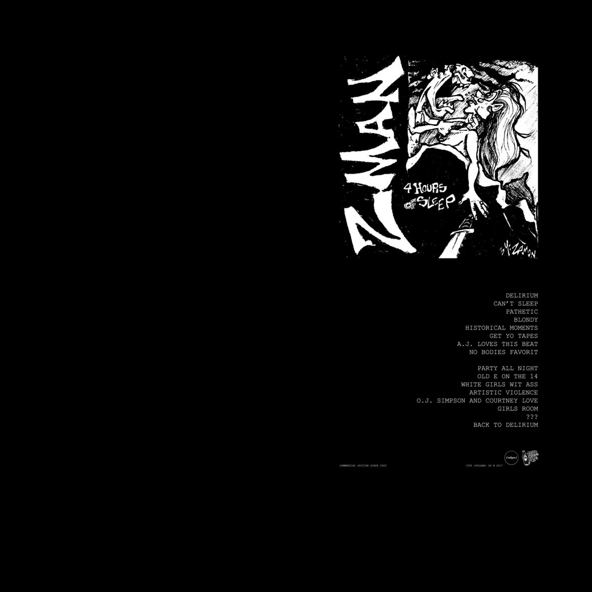 Z-MAN - 4 Hours Of Sleep LP | Z-MAN | Vulgar