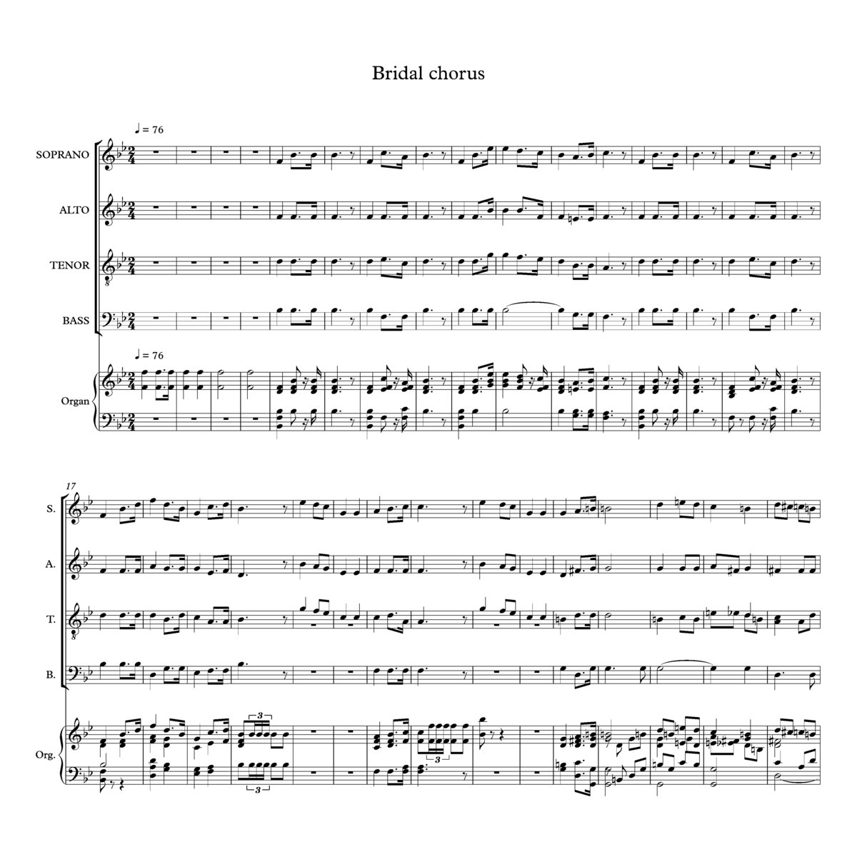 Bridal Chorus John Rutter Choral Music Practice Files