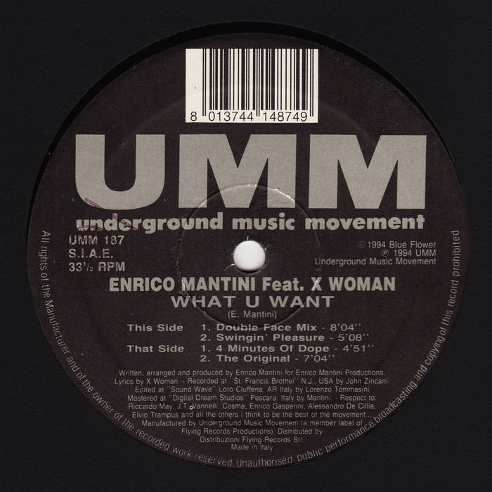 伊12 Enrico Mantini Uneasy E.P. GRV001 Groove Sense Records /00250 ENRICO MANTINI - Uneasy EP - 1993 Groove Sense Records Italy