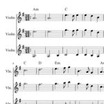 The Mist Covered Mountains - Harmony Sheet Music for Violins