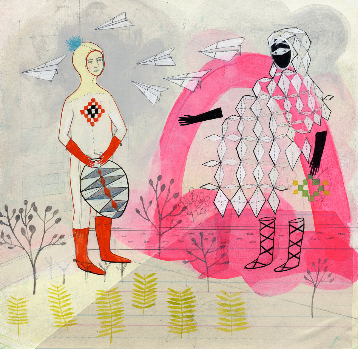 alasti lesbo Threesomes