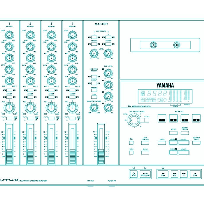 Yamaha MT4X 4 Tracks Cassette Impulse Set | Flo Audio