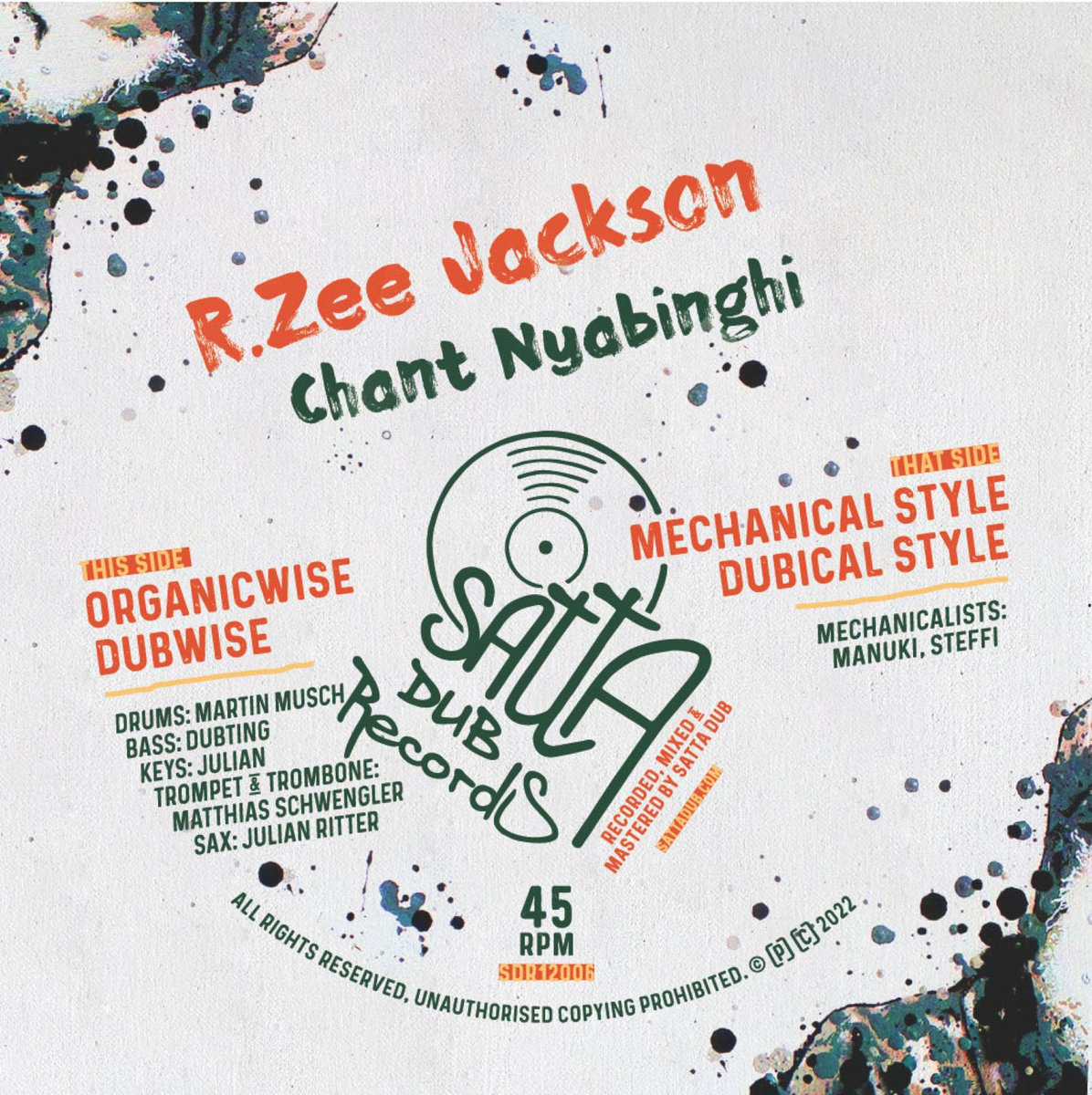 R.Zee Jackson - Chant Nyabinghi | R.Zee Jackson | Satta Dub