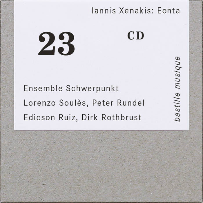 アート・デザイン・音楽 Iannis Xenakis 2 CD Edition RZ Iannis Xenakis: Eonta | Ensemble Schwerpunkt, Lorenzo Soulès