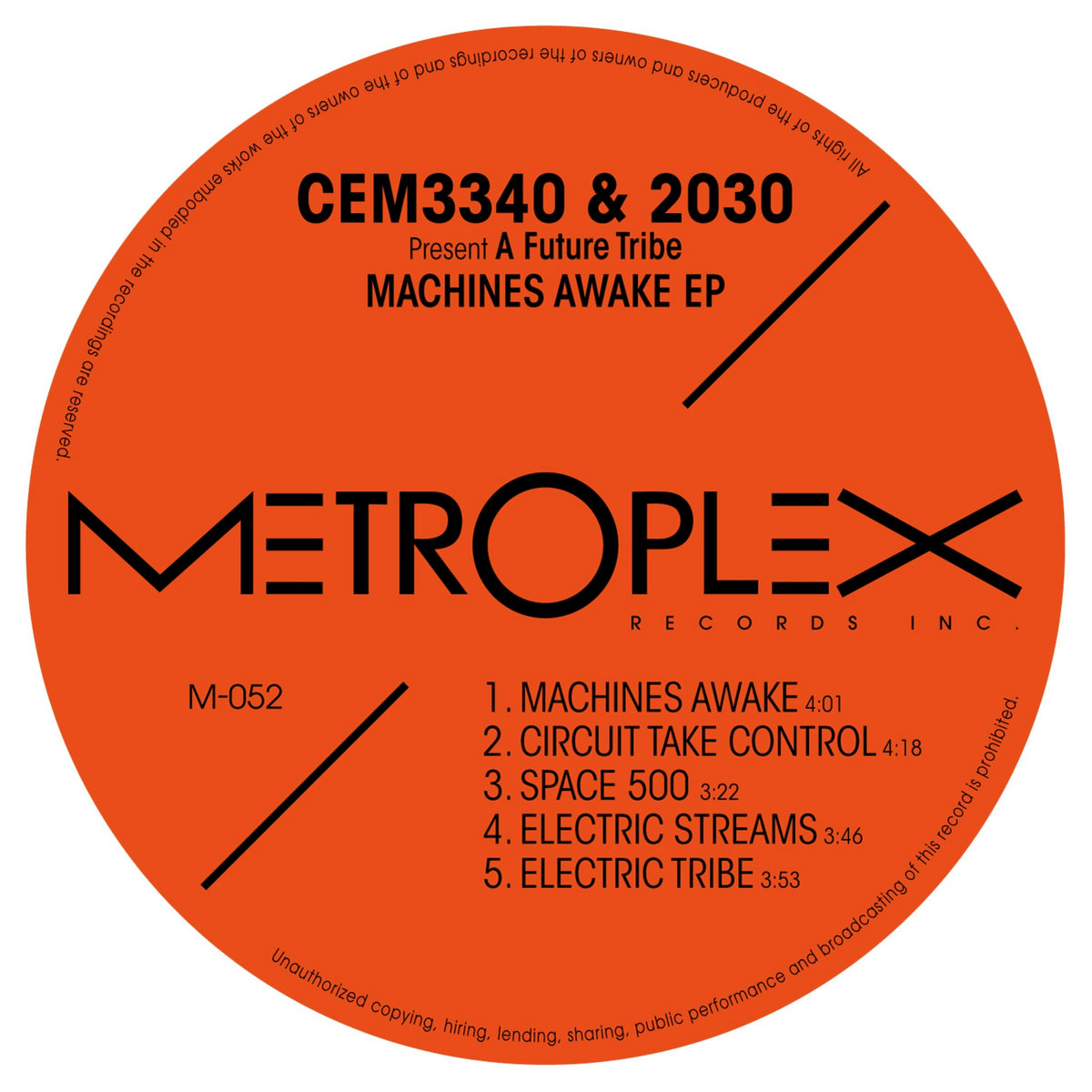 Machines Awake EP | CEM3340 & 2030 | Metroplex Records