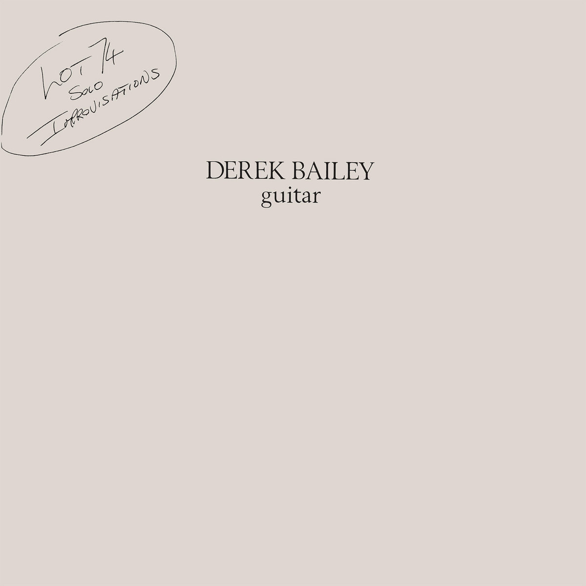 Lot 74 | Derek Bailey | Honest Jon's Records