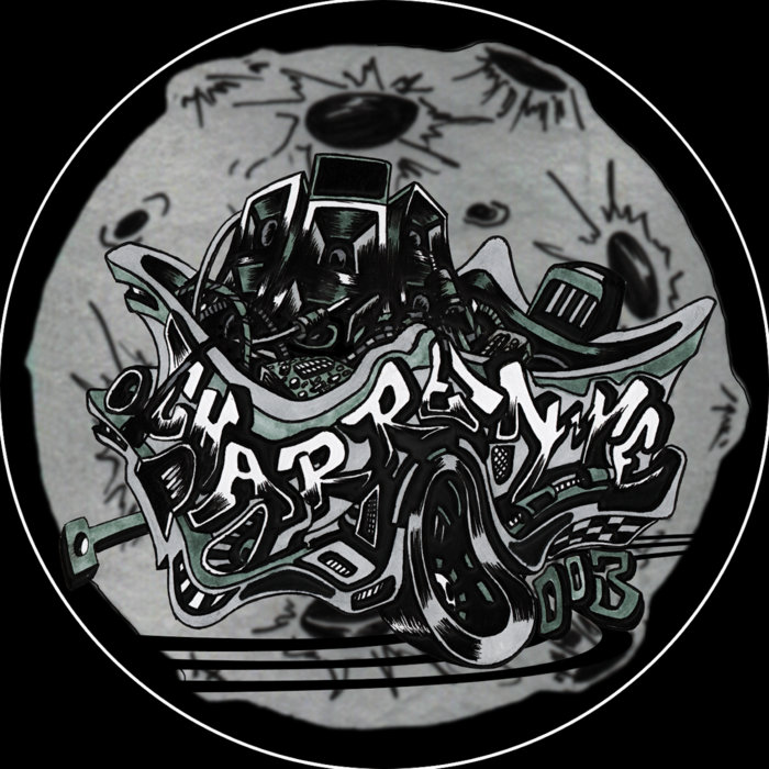 Pochette de Charrettte 003 par Kesh, Damage Circuits, Jaycore, Smill, Redge & La Tartine.