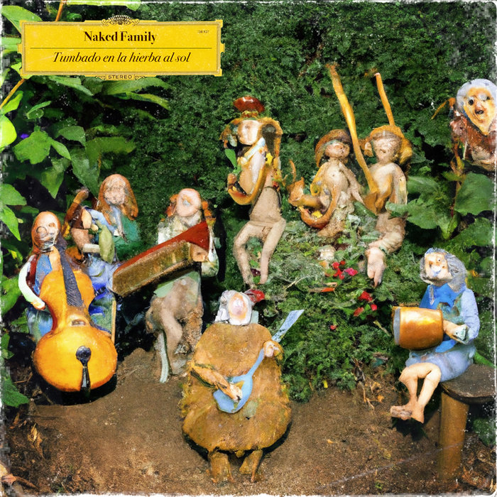 Naked Family - Tumbado en la hierba al sol Naked Family raso.