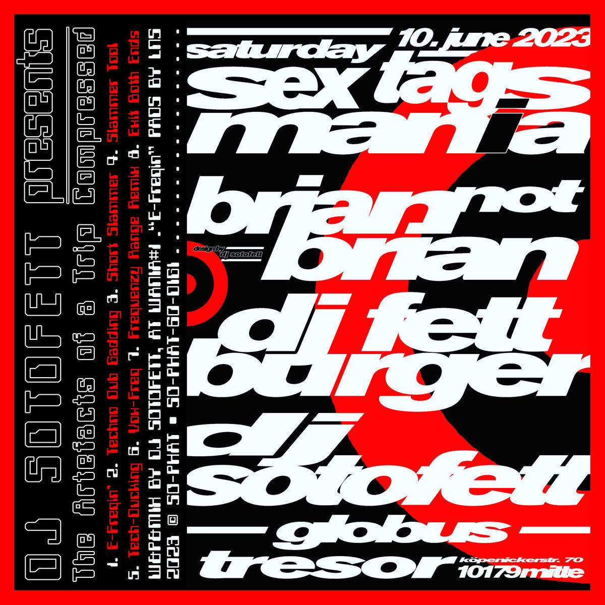 10. June 2023 - Tresor meets Sex Tags Mania with DJ Sotofett