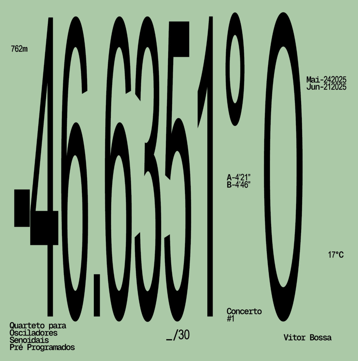 piece for quartet of pre-programmed sine wave oscillators. | vitor bossa