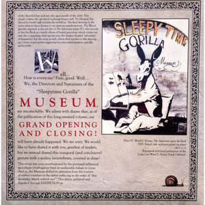 Sleepytime Gorilla Museum — Grand Opening and Closing