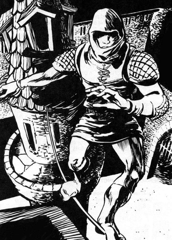 Thief acrobat on a rope