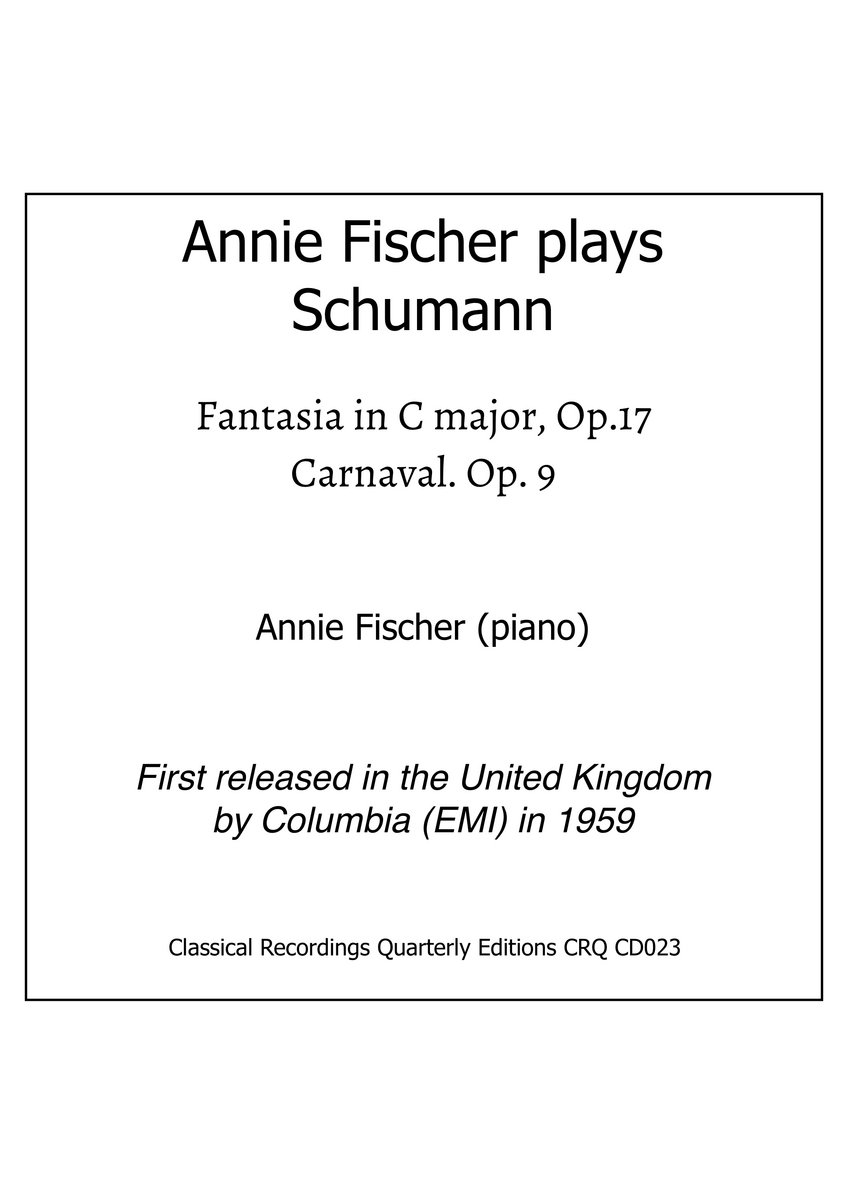 Schumann Fantasia In C Major Op 17 Crq Editions - 