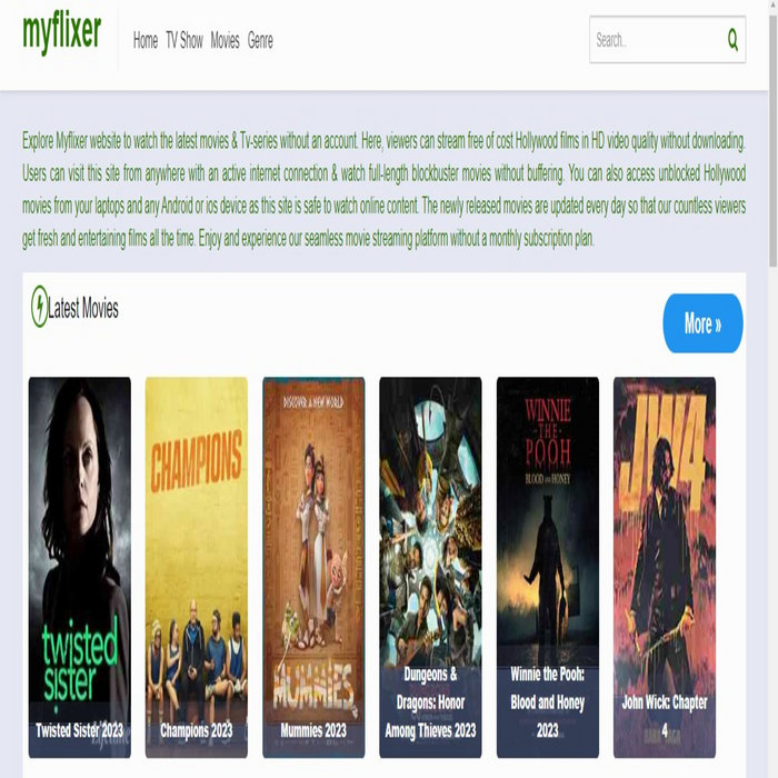 MyFlixer 2024 new movies Myflixer