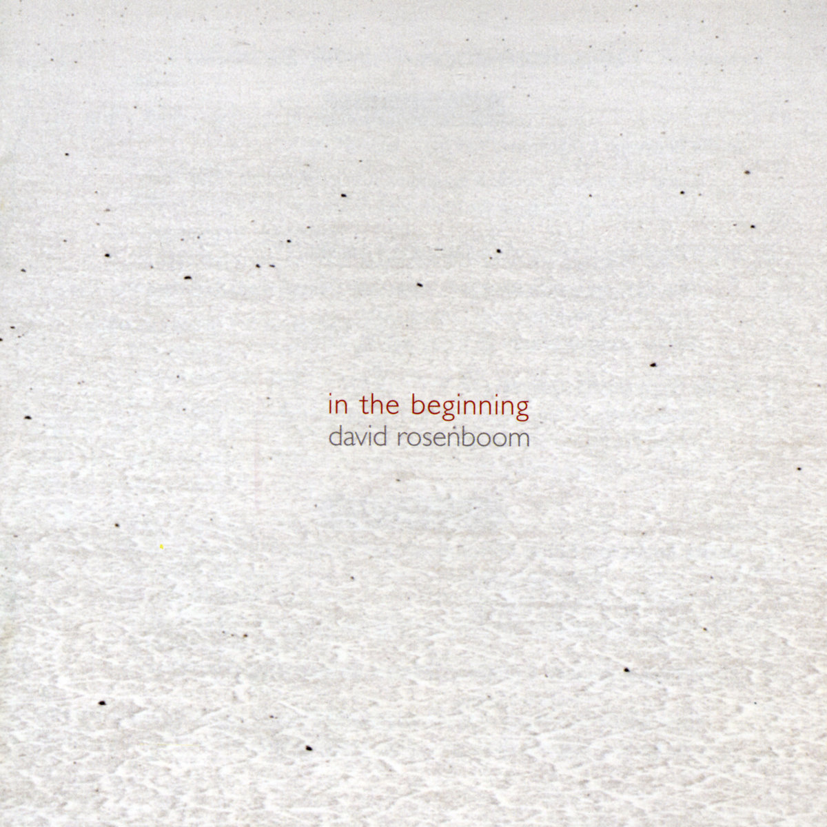 In the Beginning