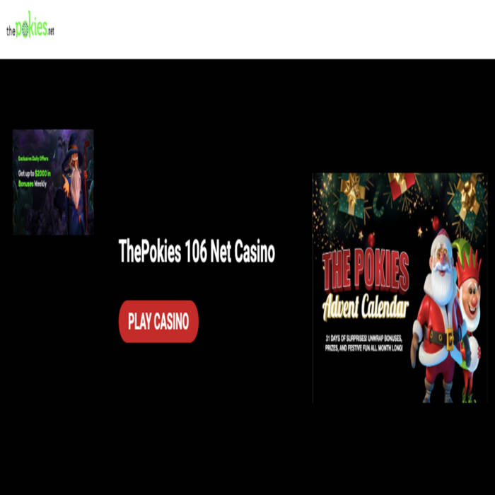 The pokies net casino interface