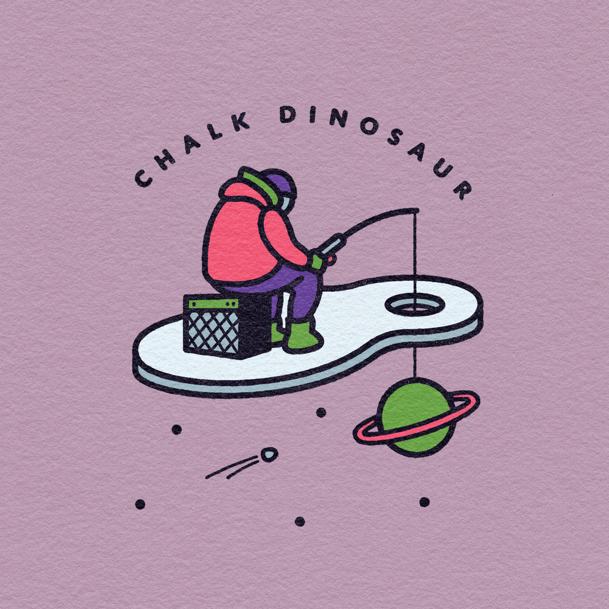 Stuck in Between Chalk Dinosaur