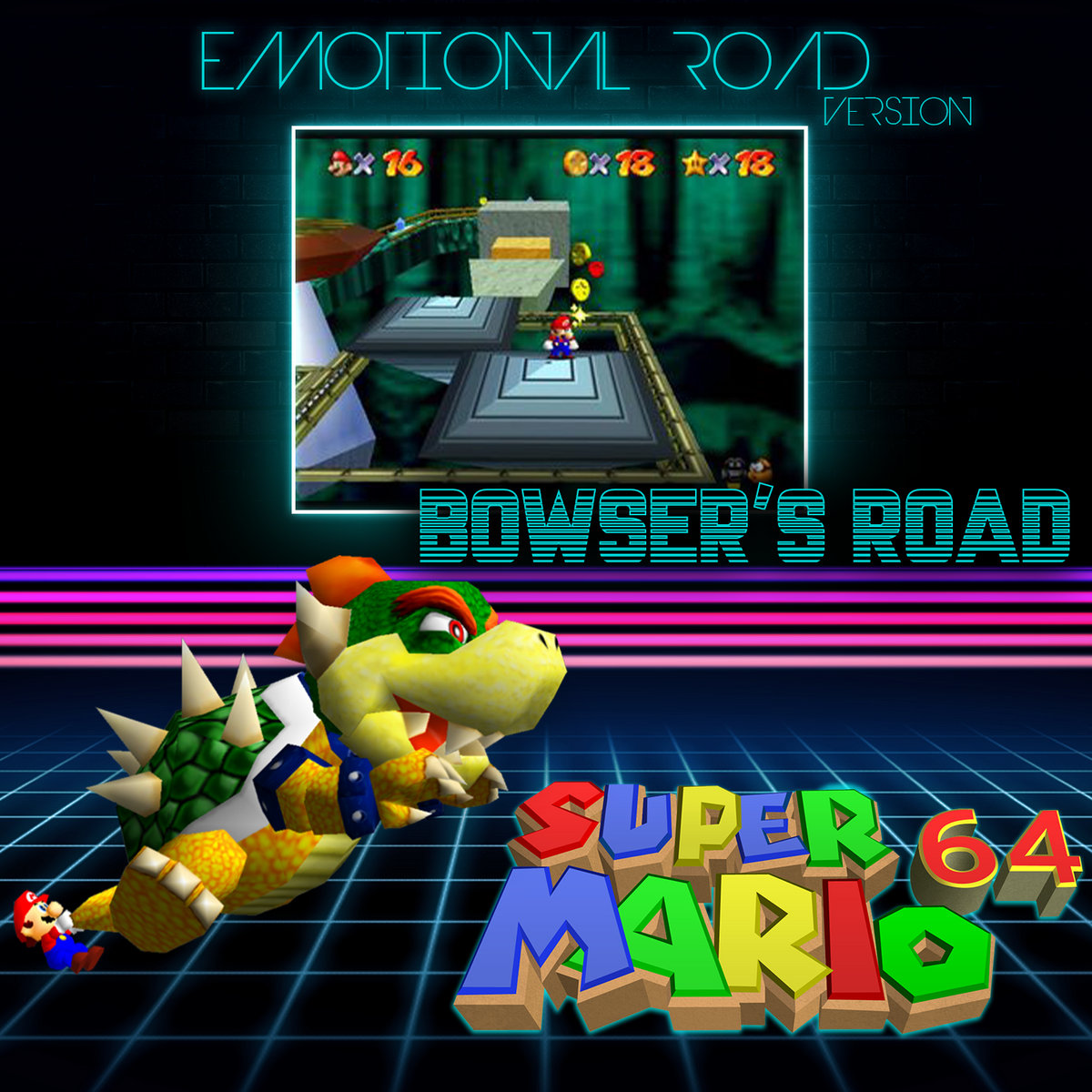 Super Mario 64 Bowser's Road PIXELIZER Pixelizer