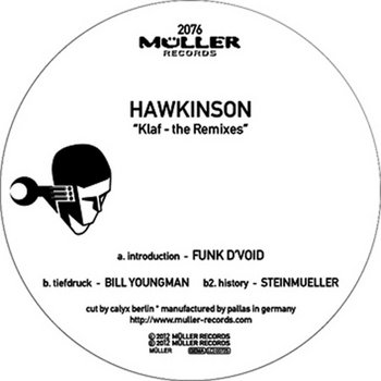 Album artwork for HAWKINSON - Klaf Remixes / Muller 2076