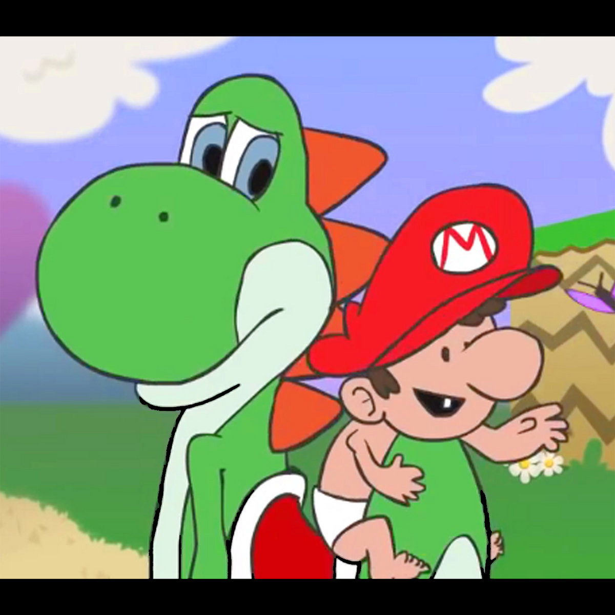 Baby Mario and Papa Yoshi