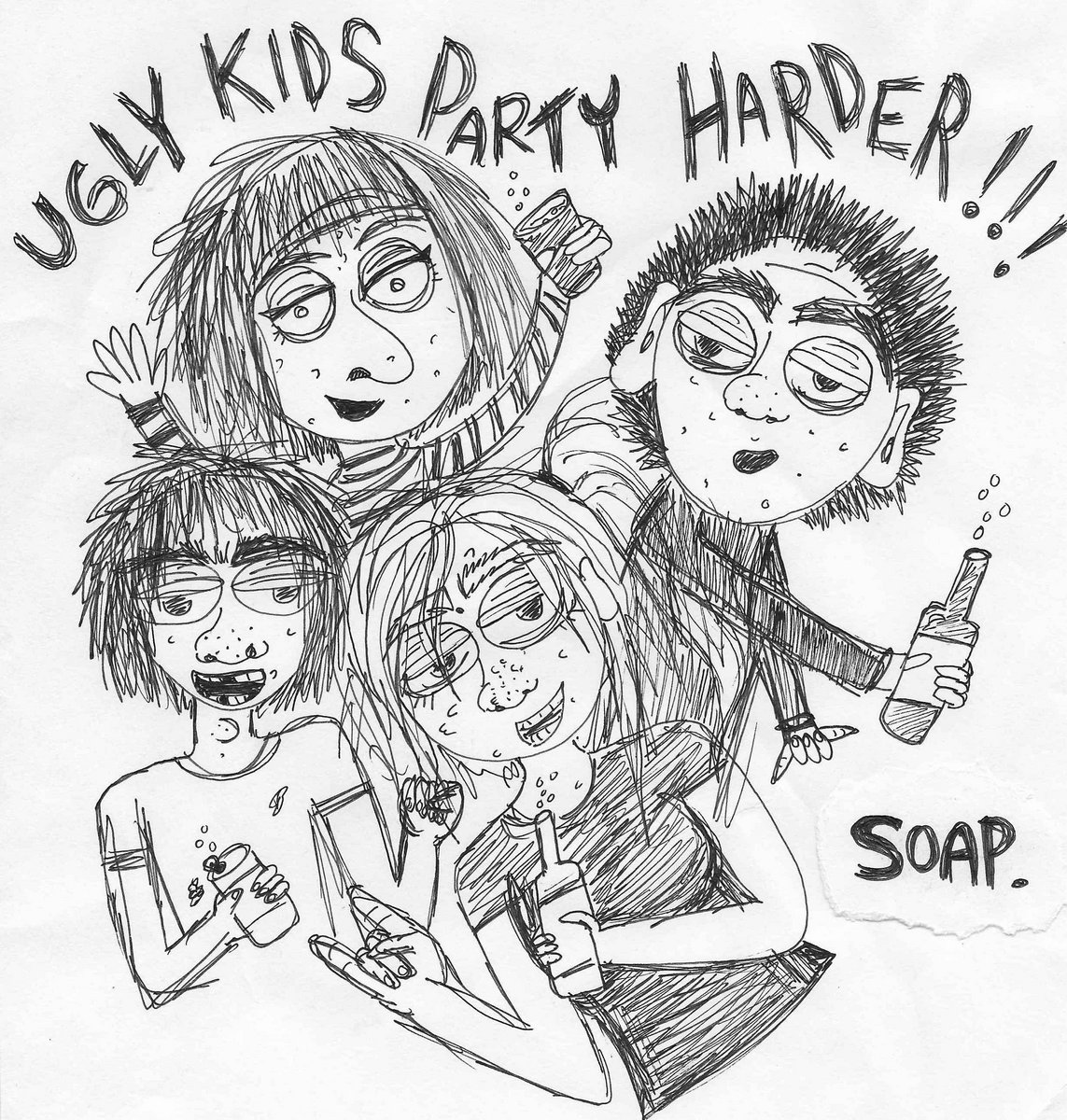 Ugly Kids Party Harder | soap., image size:1143x1200