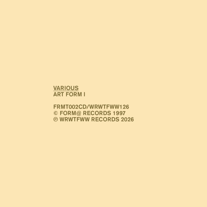 Art Form I | Various Artists (FORM@ RECORDS) | WRWTFWW Records