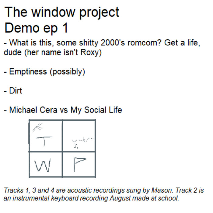 Demo ep 1 | The Window Project | TWP