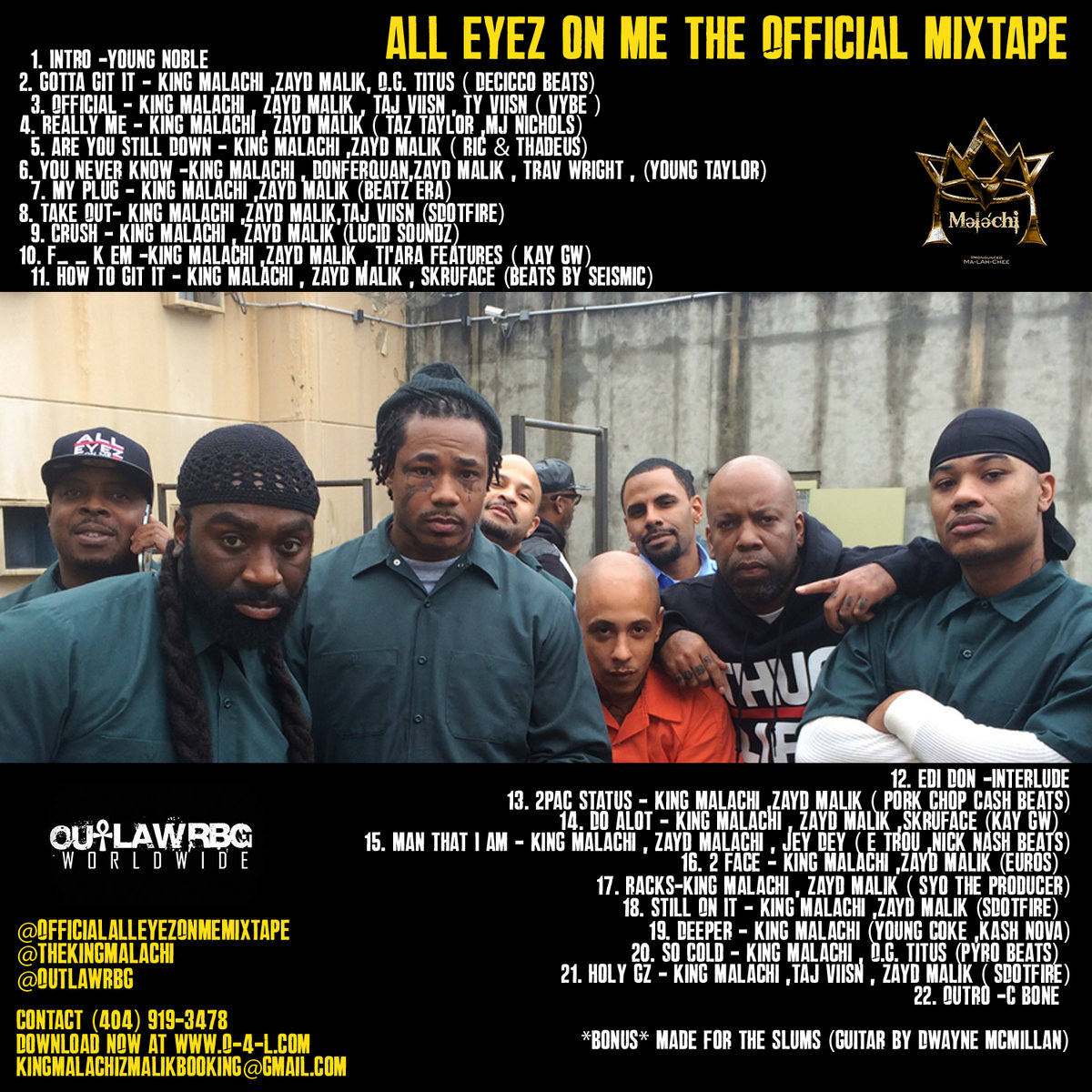 The Official All Eyez On Me Mixtape | Zayd Malik , King Malachi