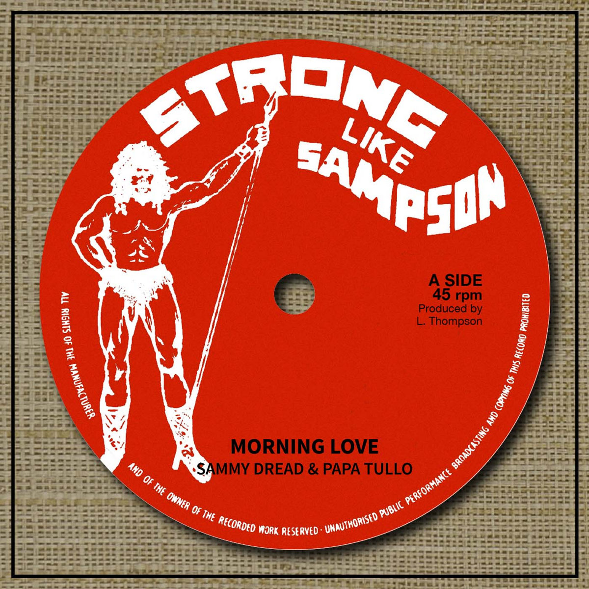 ジャマイカ12” Sammy Dread &amp; Papa Tullo Morning Love  SLSD013 Strong Like Sampson /00250 Sammy Dread & Papa Tullo - Morning Love | Sammy Dread, Papa