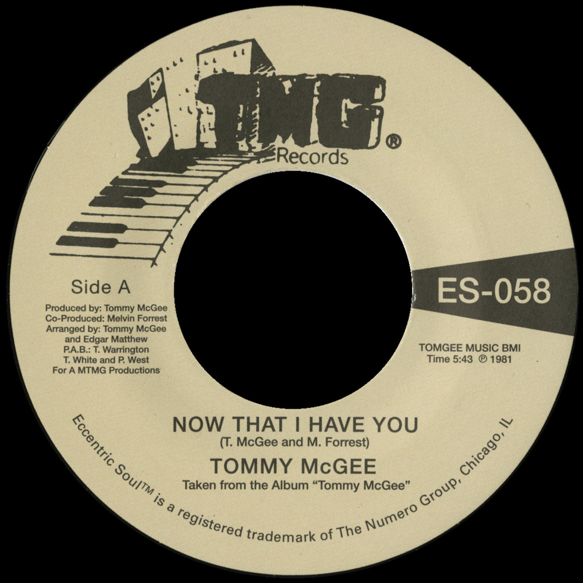 洋楽 7\"  McGEE NOW THAT I HAVE YOU Tommy Mcgee 