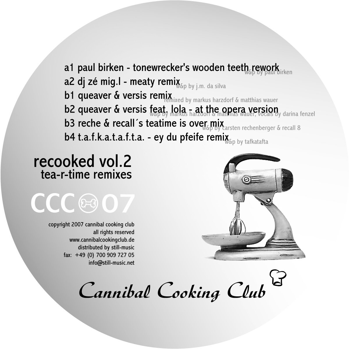 Recooked Vol 2 Tea R Time Remixes Cannibal Cooking Club