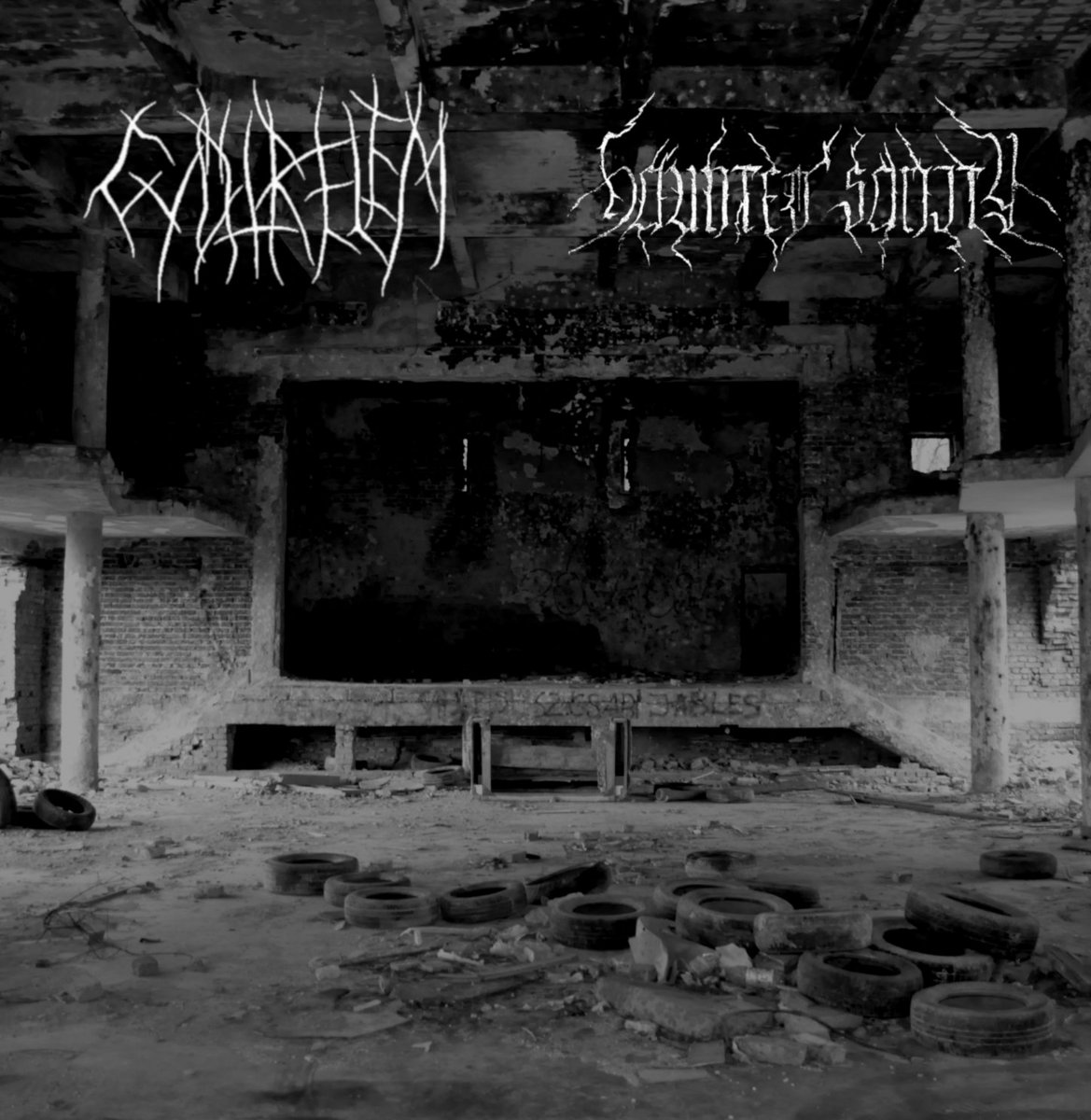 gyotrelem haunted sanity split album black metal le scribe du rock