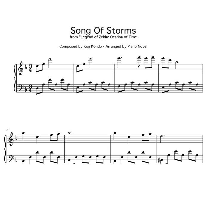 SONG OF STORMS Melodica Sheet music