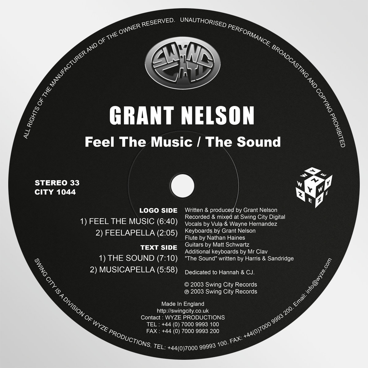Feel The Music / The Sound | Grant Nelson
