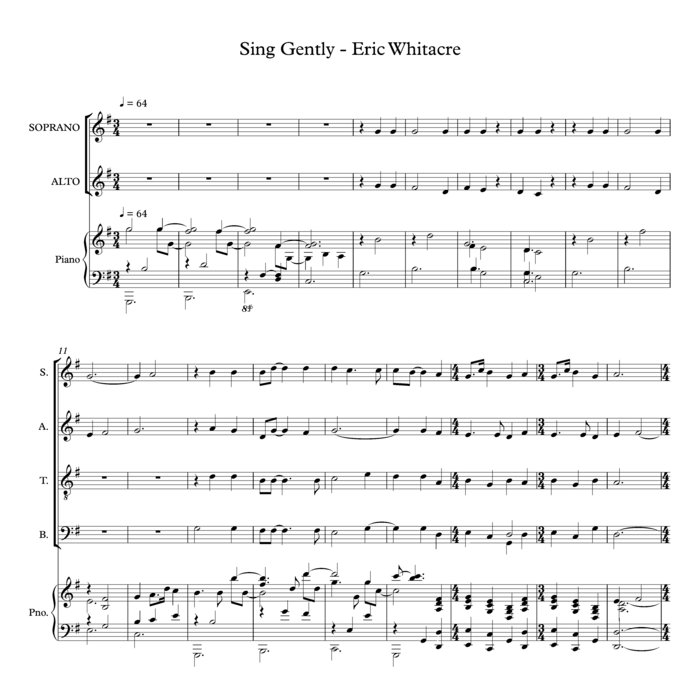 Sing Gently Eric Whitacre Choral Music Practice Files