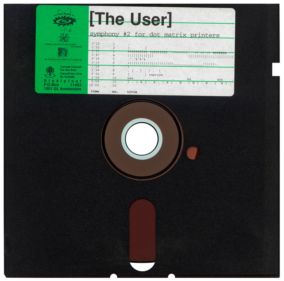 Symphony #2 For Dot Matrix Printers | The User | staalplaat label