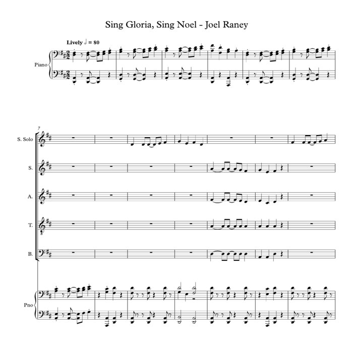 Sing Gloria, Sing Noel - Joel Raney | Choral Music Practice Files