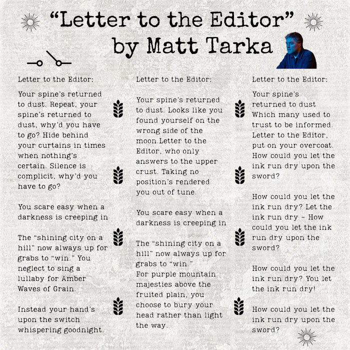 Pochette de Letter to the Editor par Matt Tarka