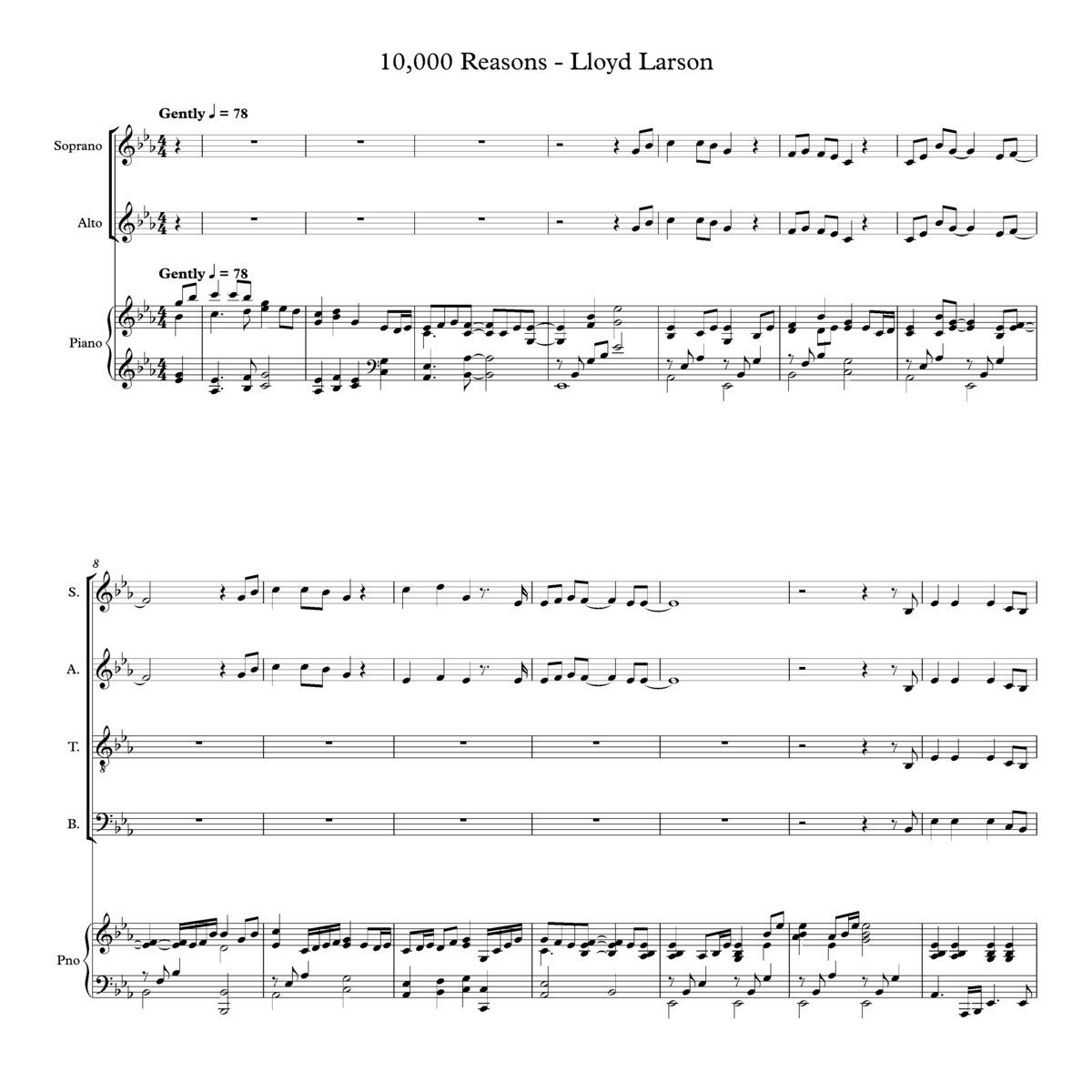 10,000 Reasons Lloyd Larson Choral Music Practice Files