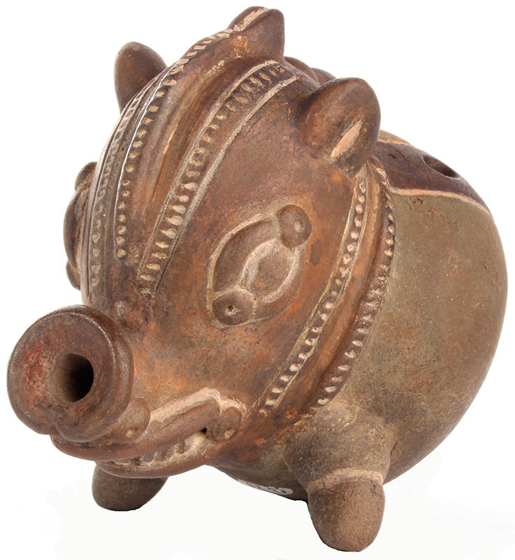 Ocarina en forma de saíno Museos del Banco Central de Costa Rica La