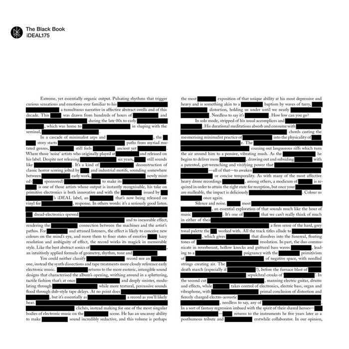 THE BLACK BOOK | iDEAL Recordings